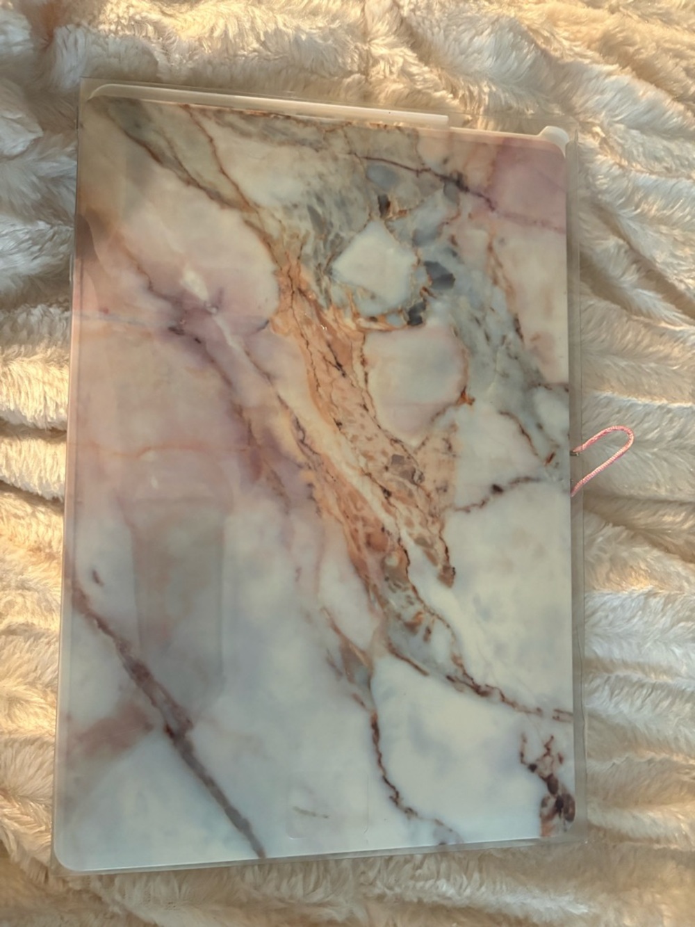 Light Pink Marble-Pattern Hard Cover  - Pink Marble Mac Cover